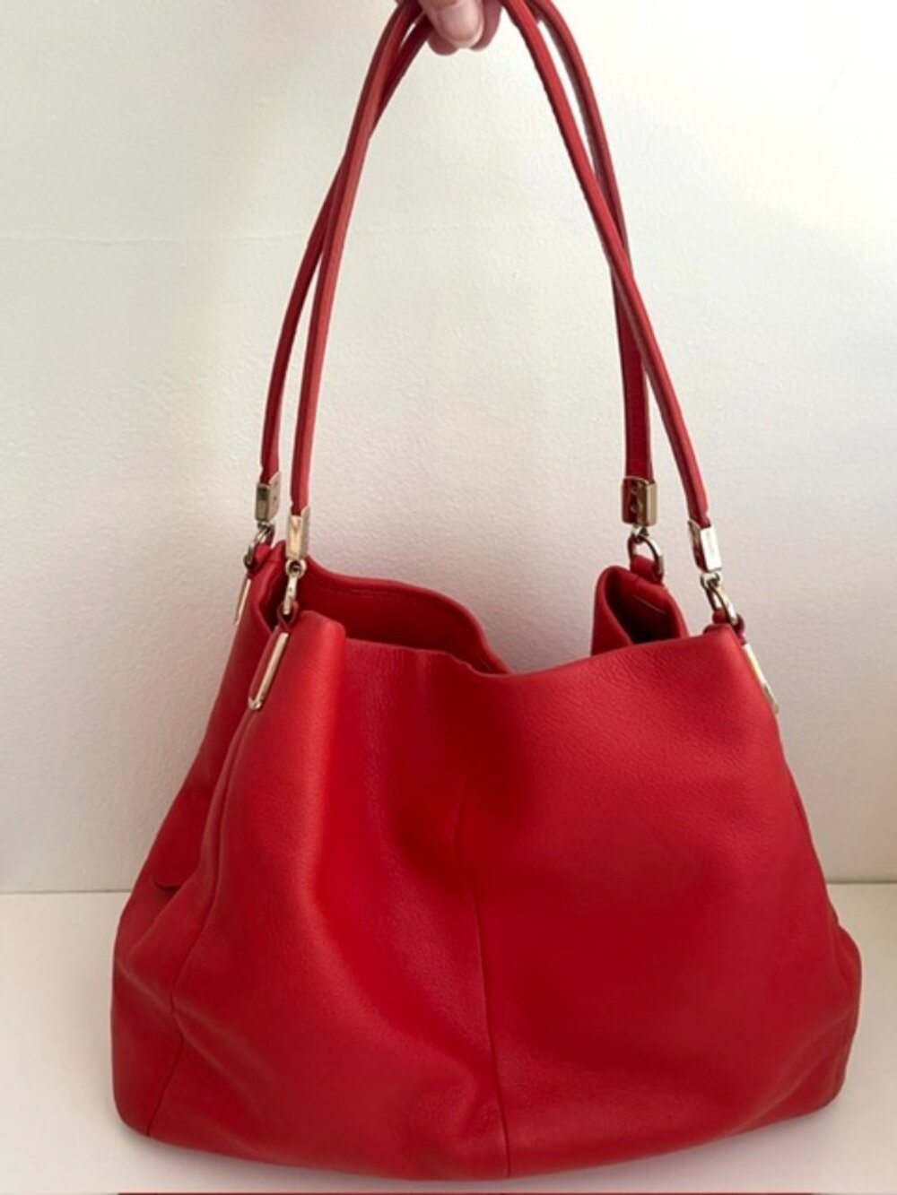 Coach Madison Phoebe Shoulder Bag in Cardinal Red